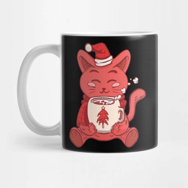 Cat Santa Christmas Winter Season Catlover Catlife by OfCA Design